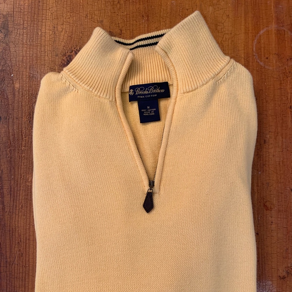Brooks Brothers Pima Cotton Half-Zip Sweater